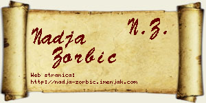 Nadja Zorbić vizit kartica